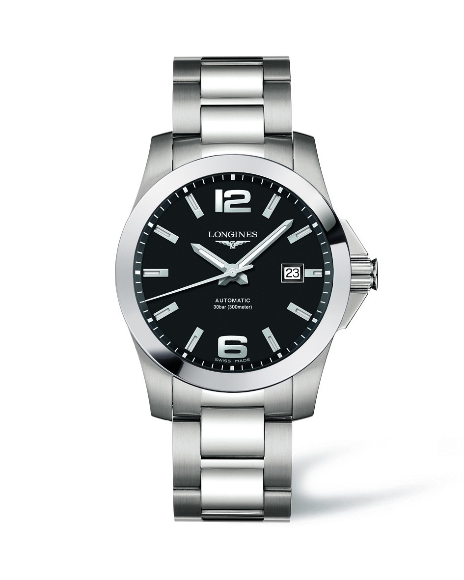 Longines Conquest Automatic 41mm Black • L3.677.4.58.6 | WatchDetails