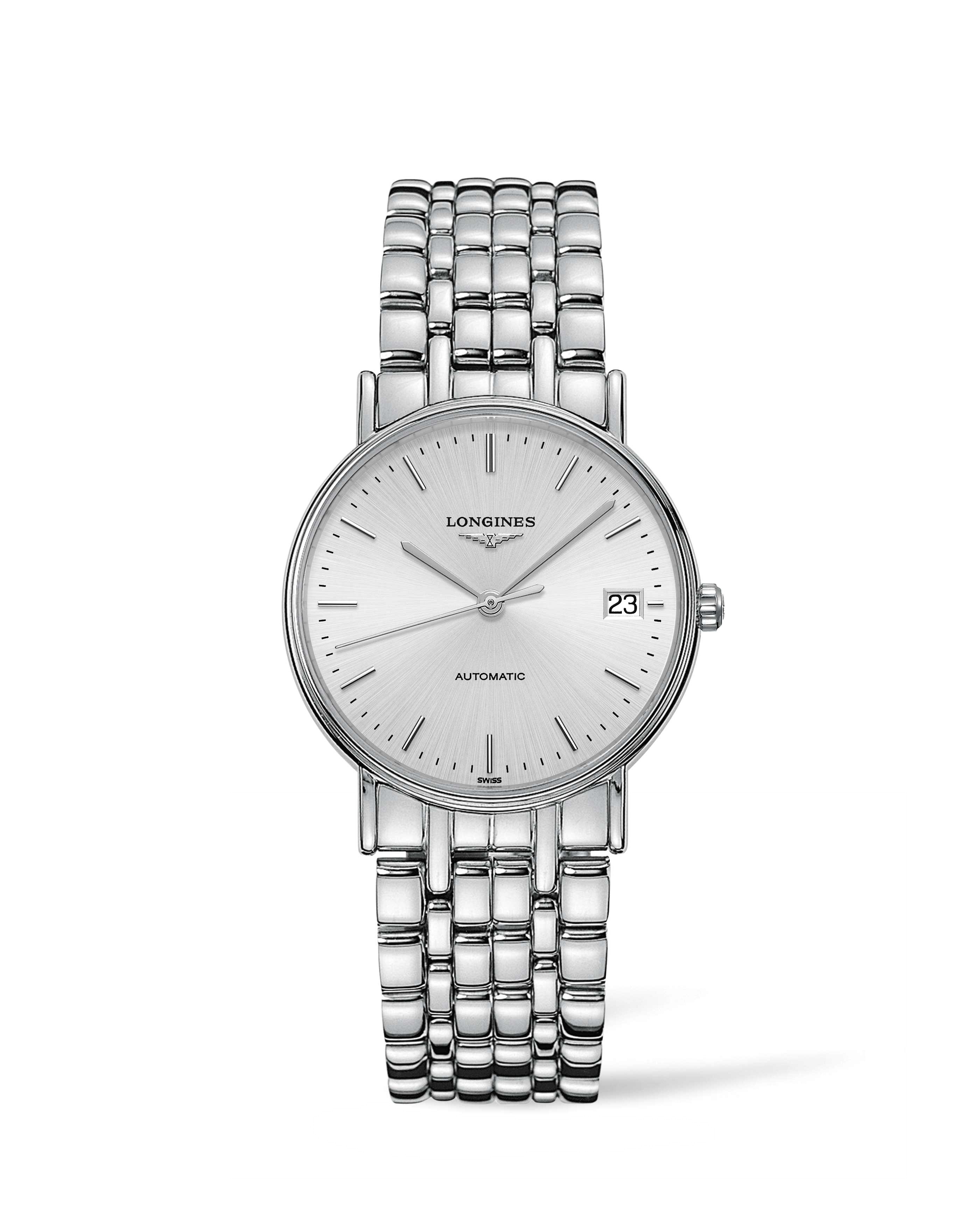 Longines Presence Automatic 34.5mm Stainless Steel / Silver / Bracelet ...
