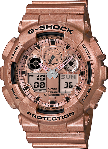 Casio Rose Gold GA-100GD-9A | WatchDetails