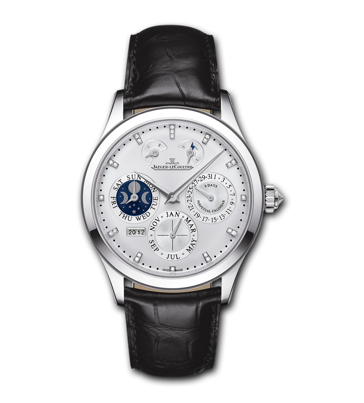 Jaeger-LeCoultre Master Eight Days Perpetual White Gold / Diamond Index ...